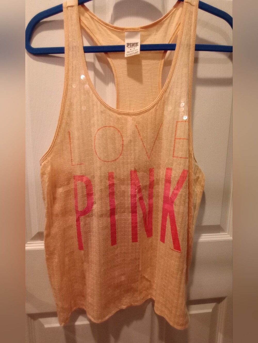 Victoria's Secret PINK Peach Racerback Tank